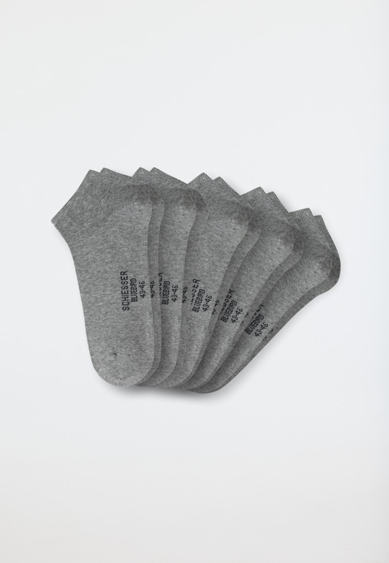 Herrensneaker Fünferpack Stay Fresh silbergrau-meliert - Bluebird