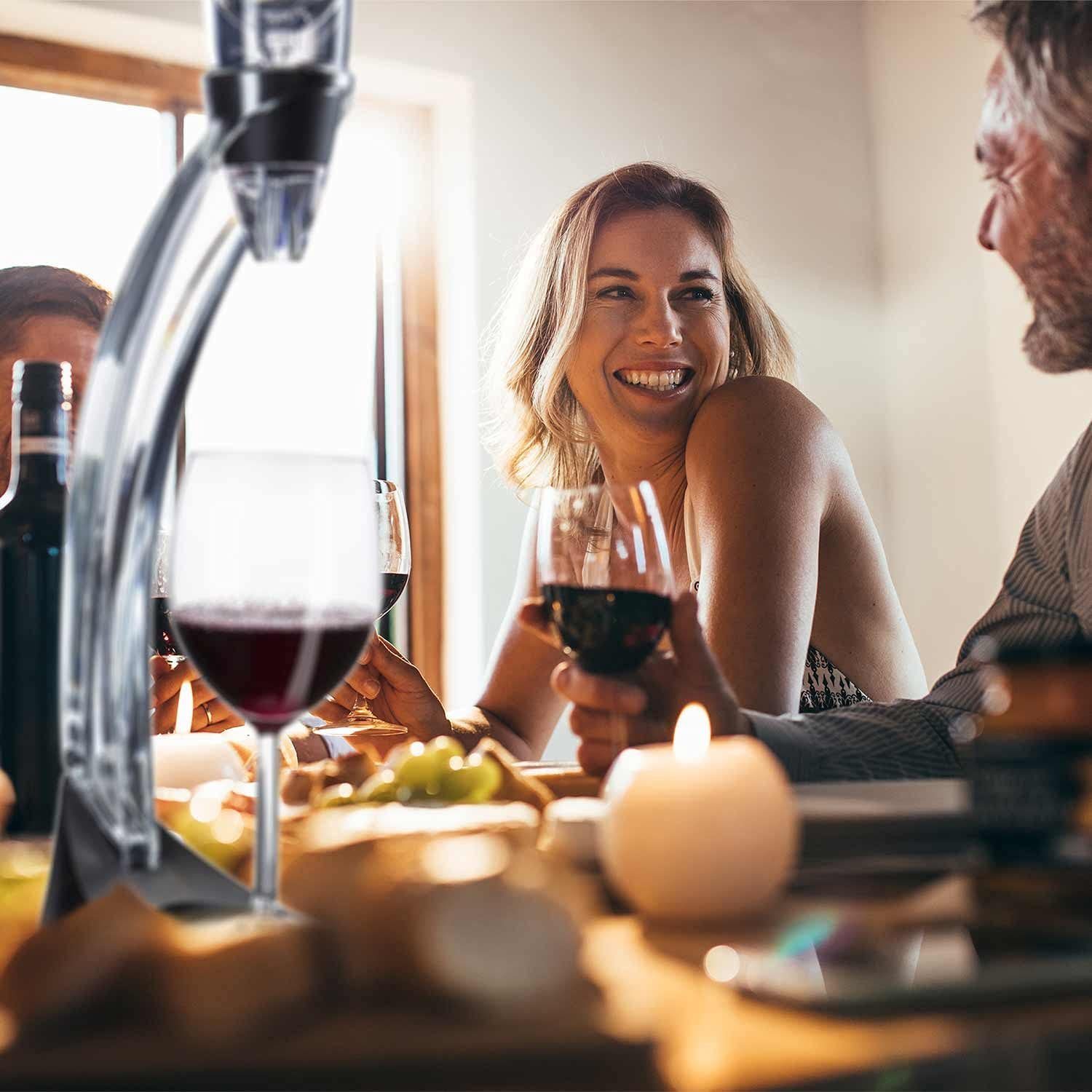 Dimono Dekanter Weinbelüfter Magic Decanter, (Luxus, Wein-Dekanter), Ausgießer