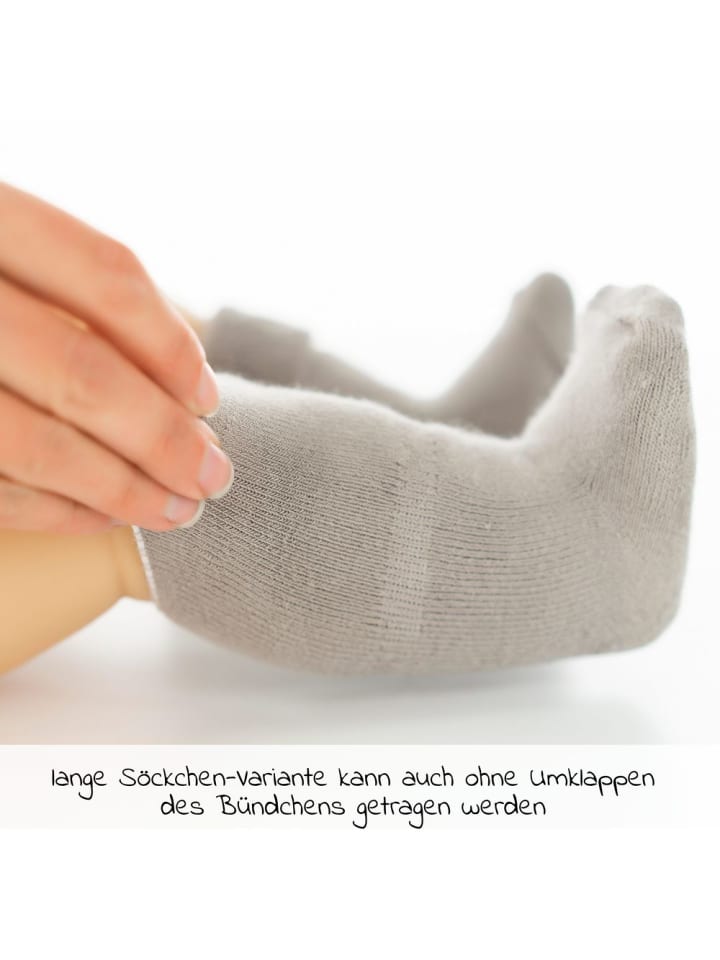 LaLoona Erstlingssocken 6er Pack Baby Söckchen mit Umschlag in beige günstig kaufen onesize
