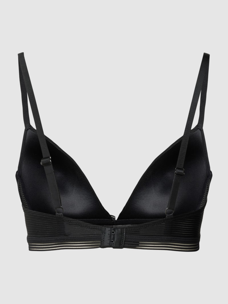Bralette mit fein strukturiertem Design Modell 'Zoe' in schwarz