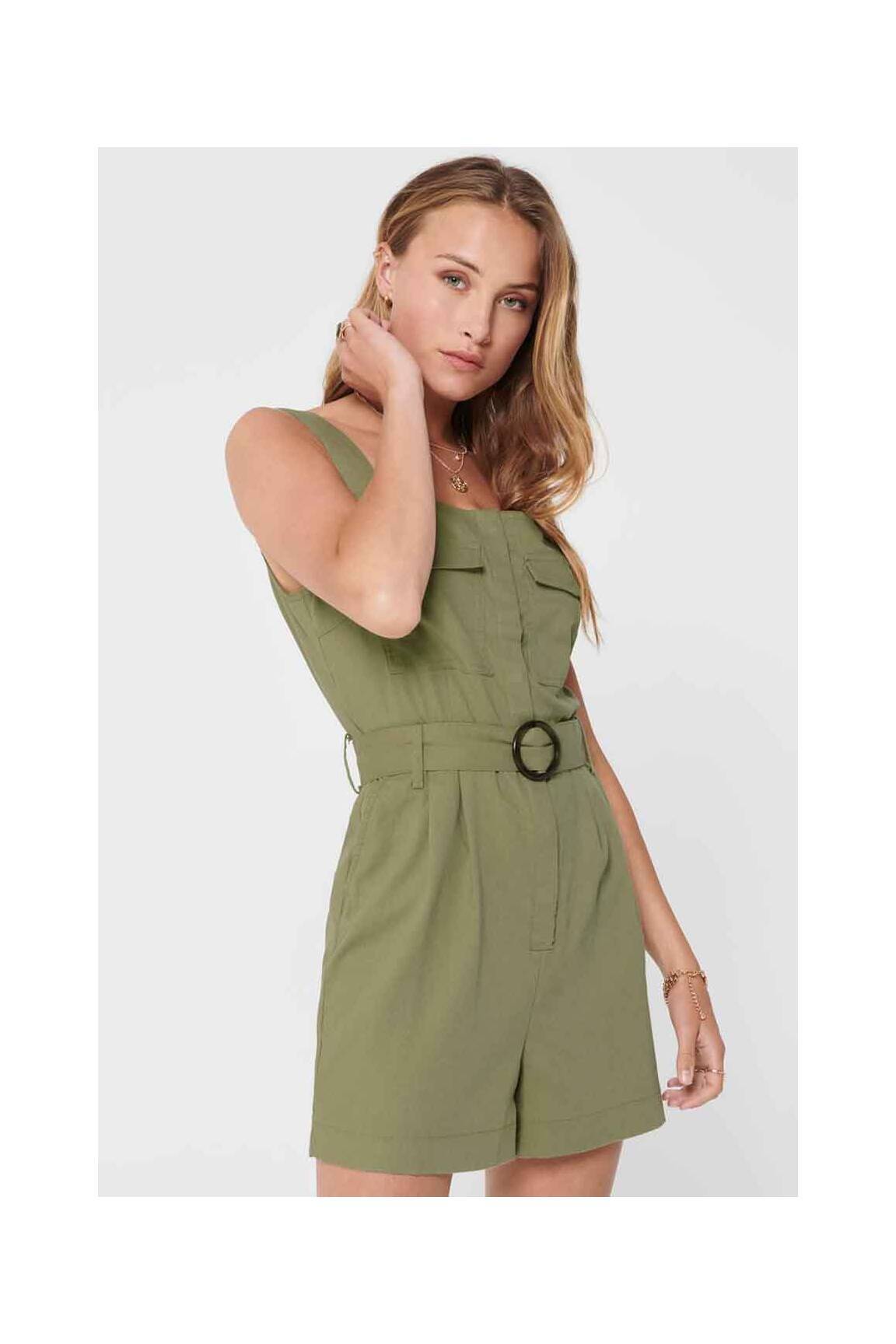 Only Combi Shorts Femme couleur vert