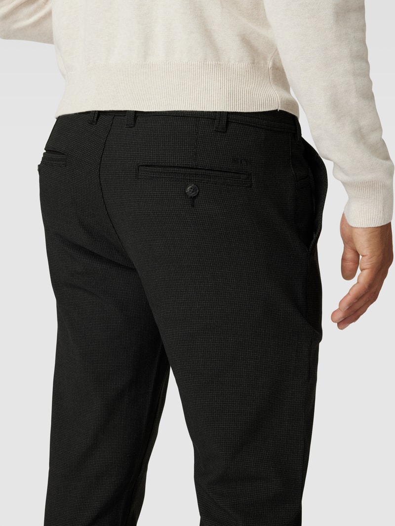 Stoffhose mit französischen Eingrifftaschen in graphit
