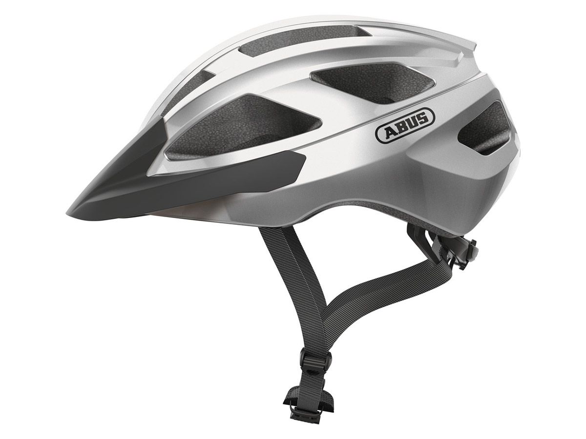 Abus Macator Gleam Silver Fahrradhelm