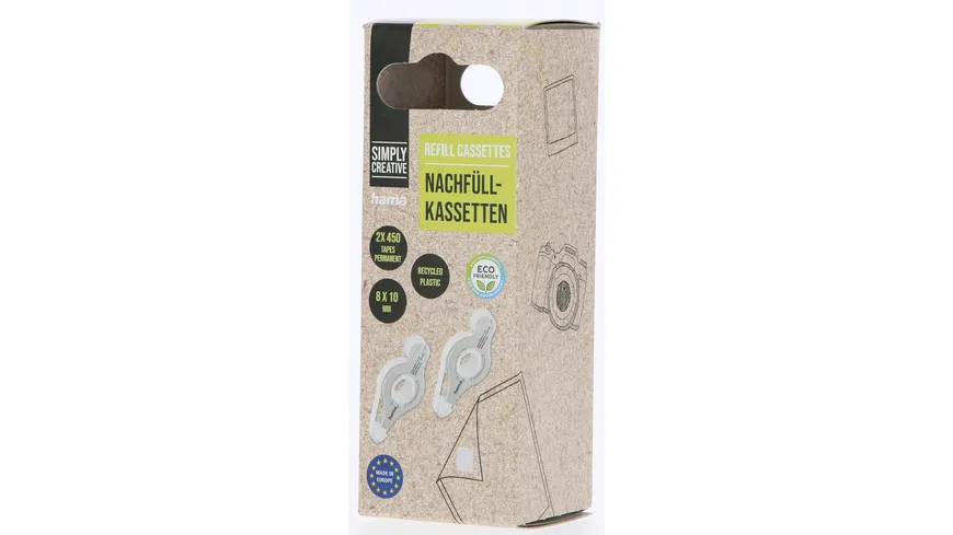 Hama Nachfüllkassetten für Klebe-Roller 2x450 Tapes, permanent, Doppelpack