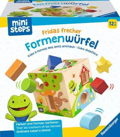 ministeps: Fridas frecher Formenwürfel - Babyspielzeug ab 12 Monaten