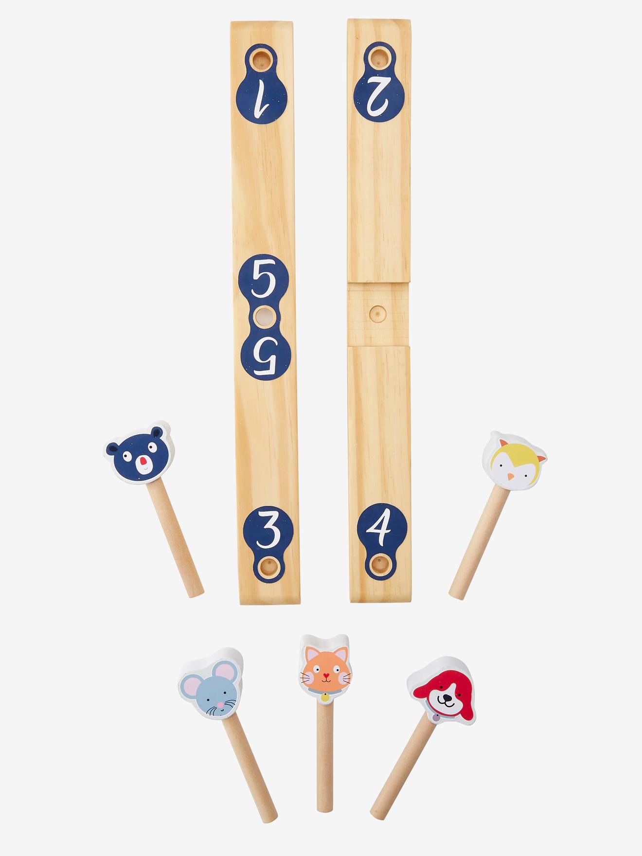 Jeu des anneaux en bois FSC® beige