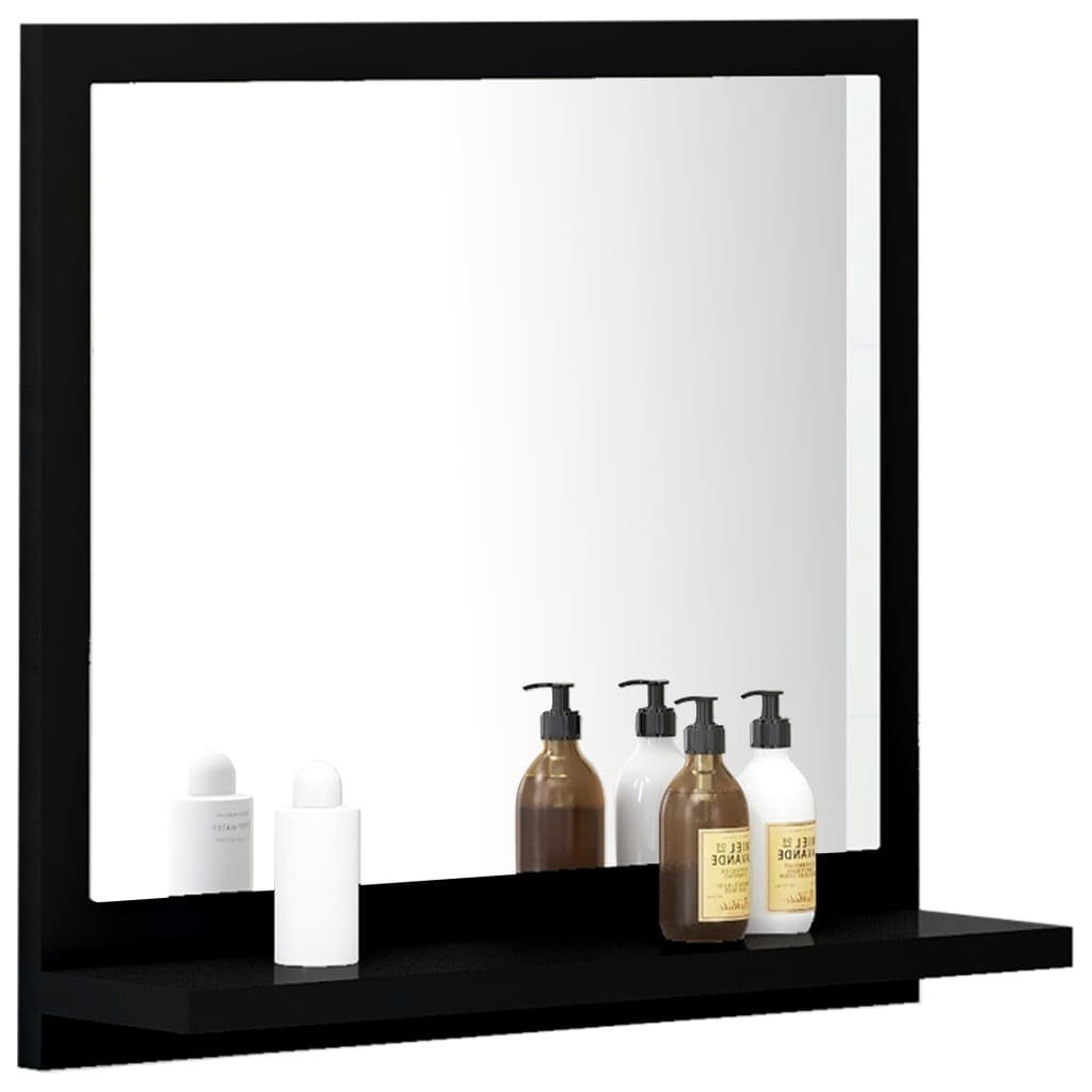 vidaXL Badezimmerspiegelschrank Badspiegel Schwarz 40x10,5x37 cm Holzwerkstoff (1-St)