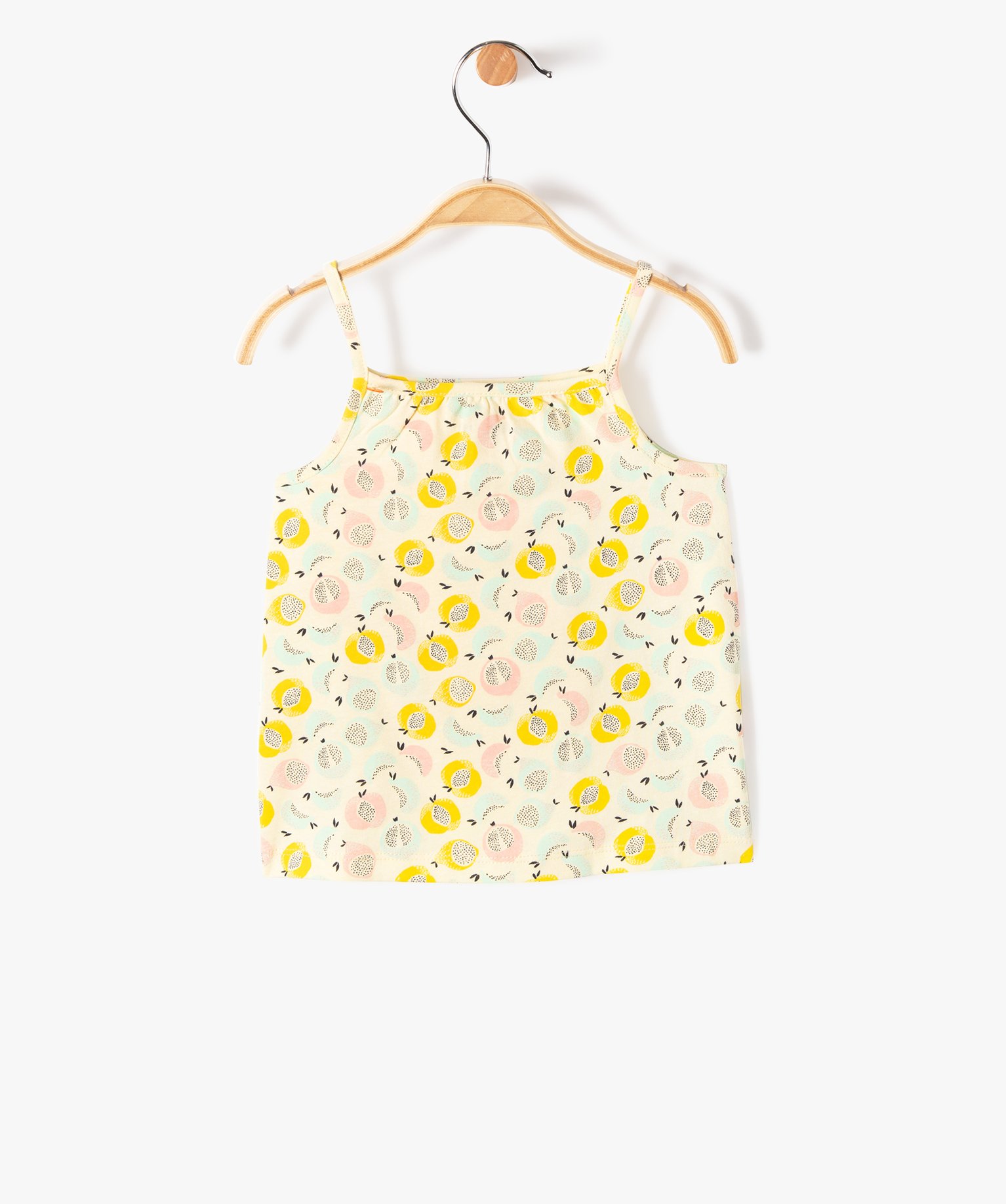 Débardeur bébé fille imprimé à fines bretelles jaune | GEMO