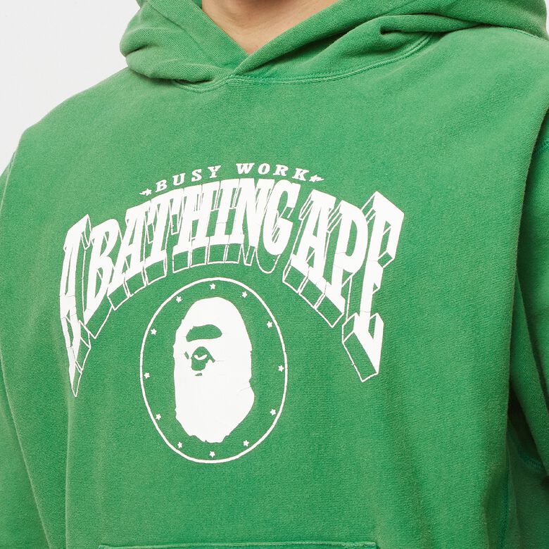 A Bathing Ape Bape Washed Relaxed Fit Hoodie M green