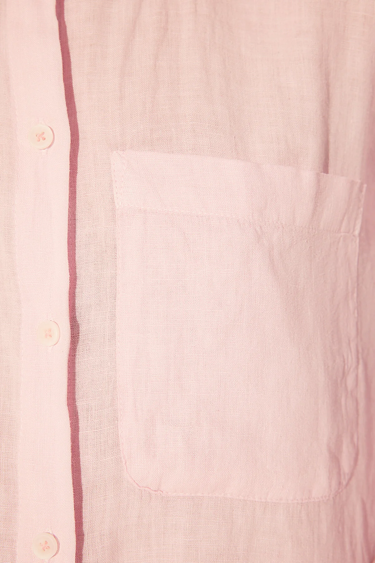 Trendyol Collection  Rosa Oversize-Hemd aus 100 % Leinen TWOSS23GO00443