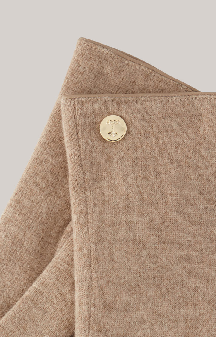 Woll-Handschuhe in Beige Melange