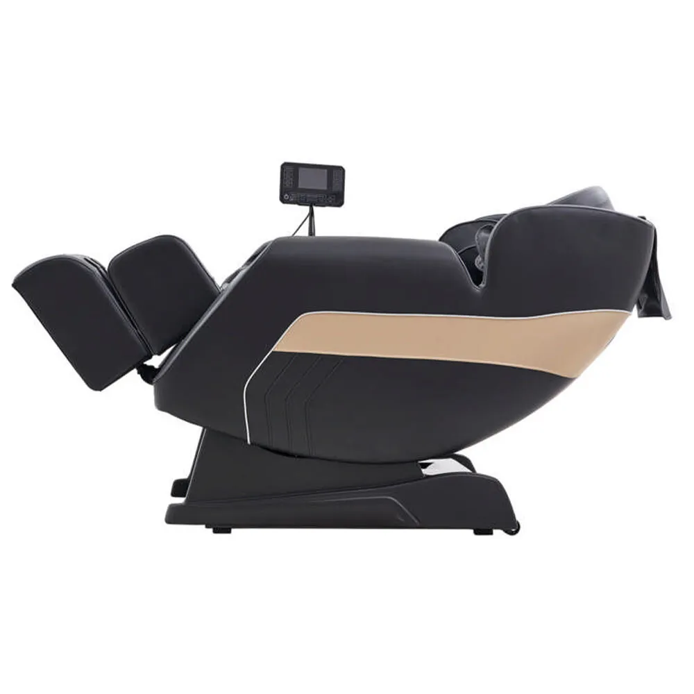 Happy Home Happy Home Elektrischer Massagesessel mit Kopfstütze & Airbag, Schwarz / Creme