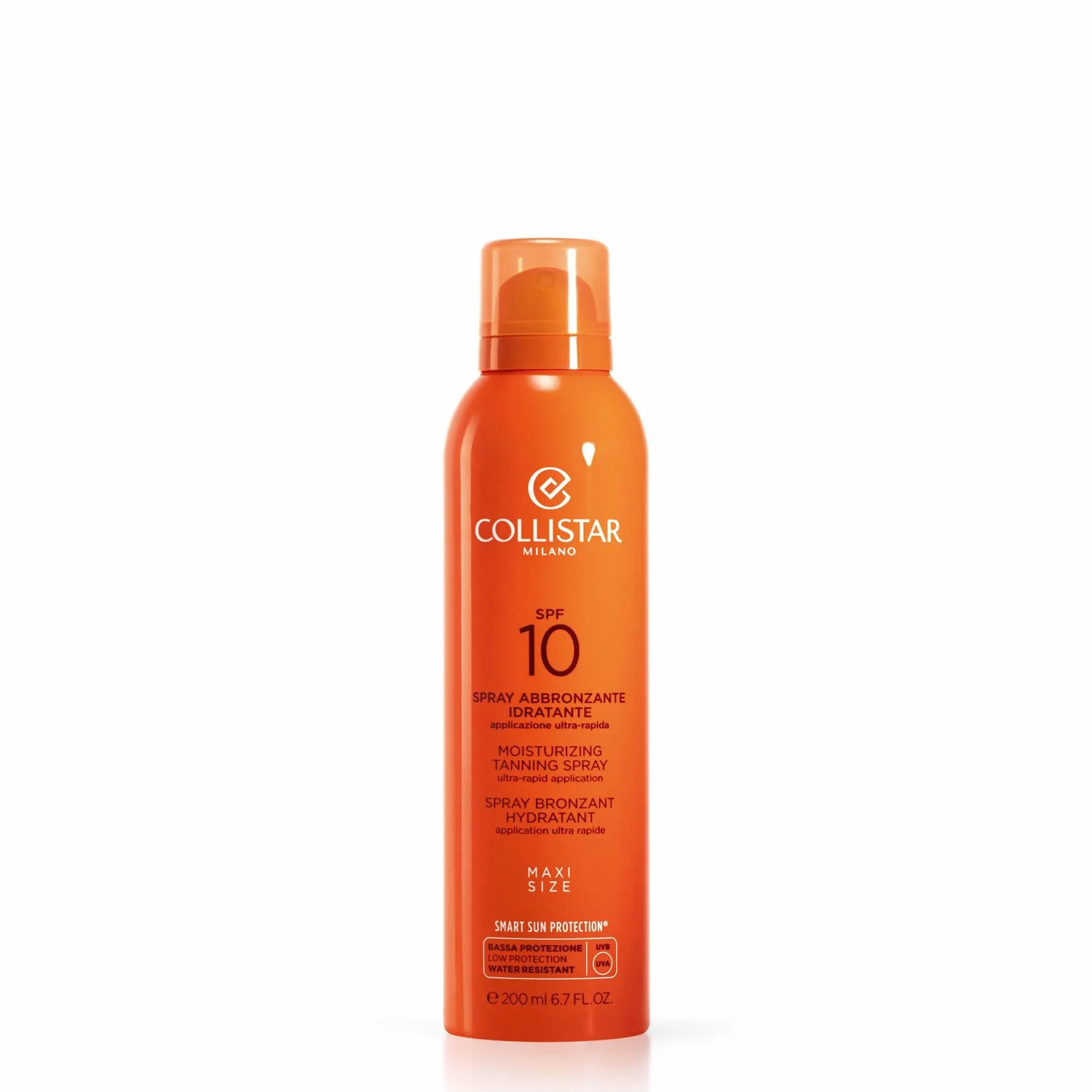 Spray hidratant bronzant SPF10 - Spray solar pentru corp cu protecție redusă.