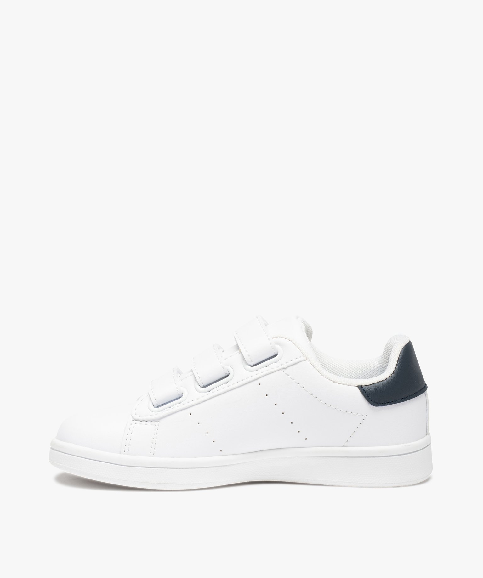 Baskets Garçon unies fermeture trois scratchs - Slazenger blanc | GEMO