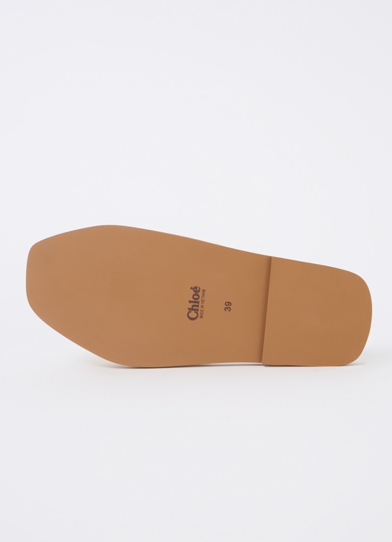 Pantofole in lino Chloé Woody con logo