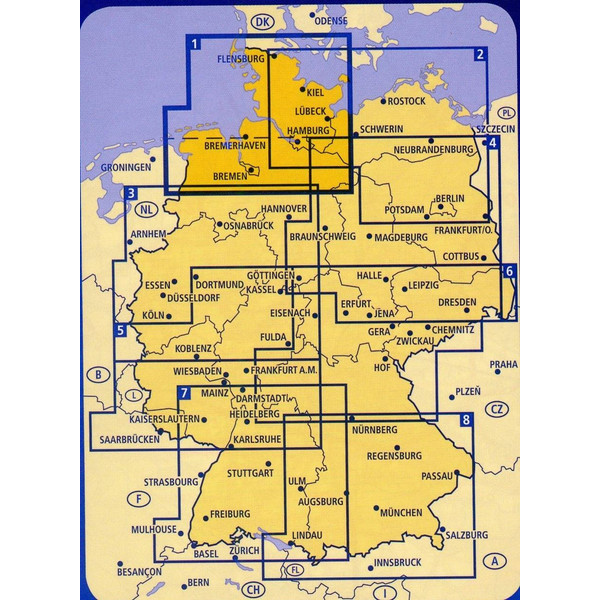 KuF Deutschland Regionalkarte 01. Deutsche Nordseeküste 1 : 275.000 - Straßenkarte