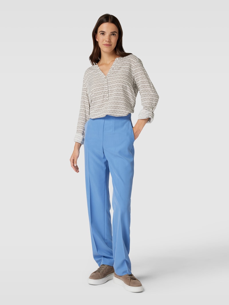 Bluse mit Allover-Muster in taupe