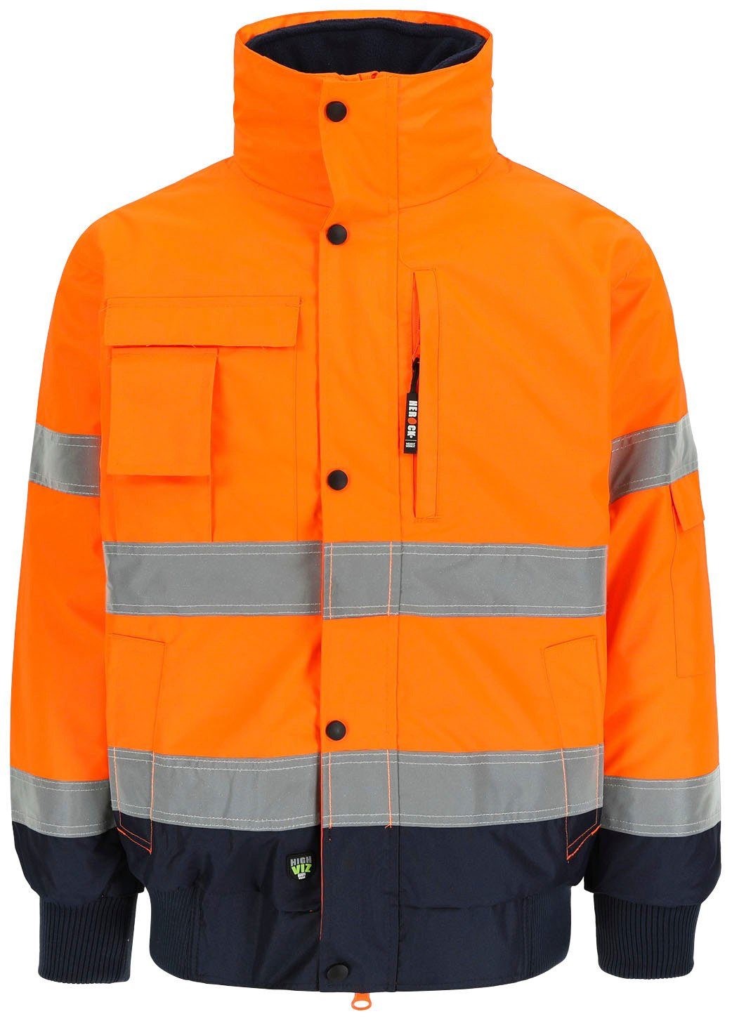 Herock Arbeitsjacke Tarvos HIGH VIZ Mit herausehmbarem Fleece-Bodywarmer und abnehmbaren Ärmeln und Kapuze