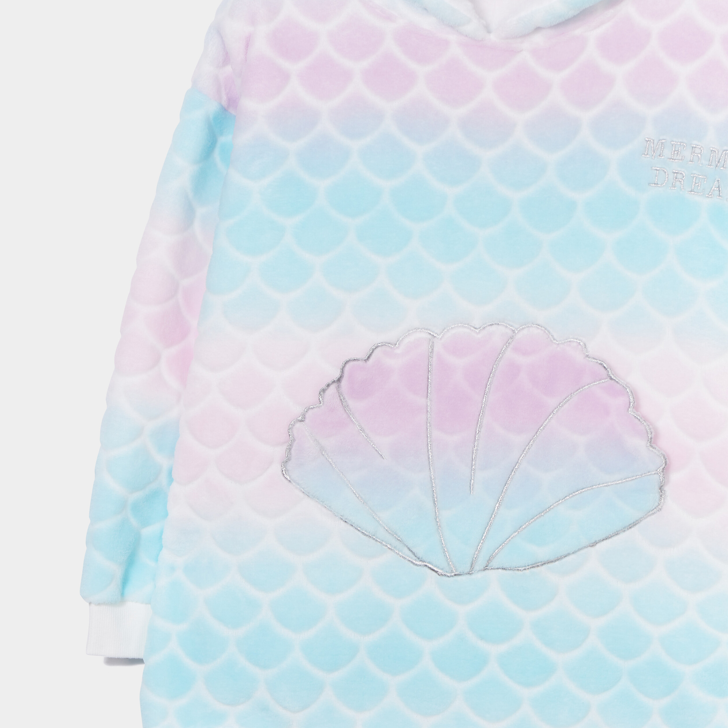 Haut de pyjama sweat à capuche pilou violet fille | La Halle