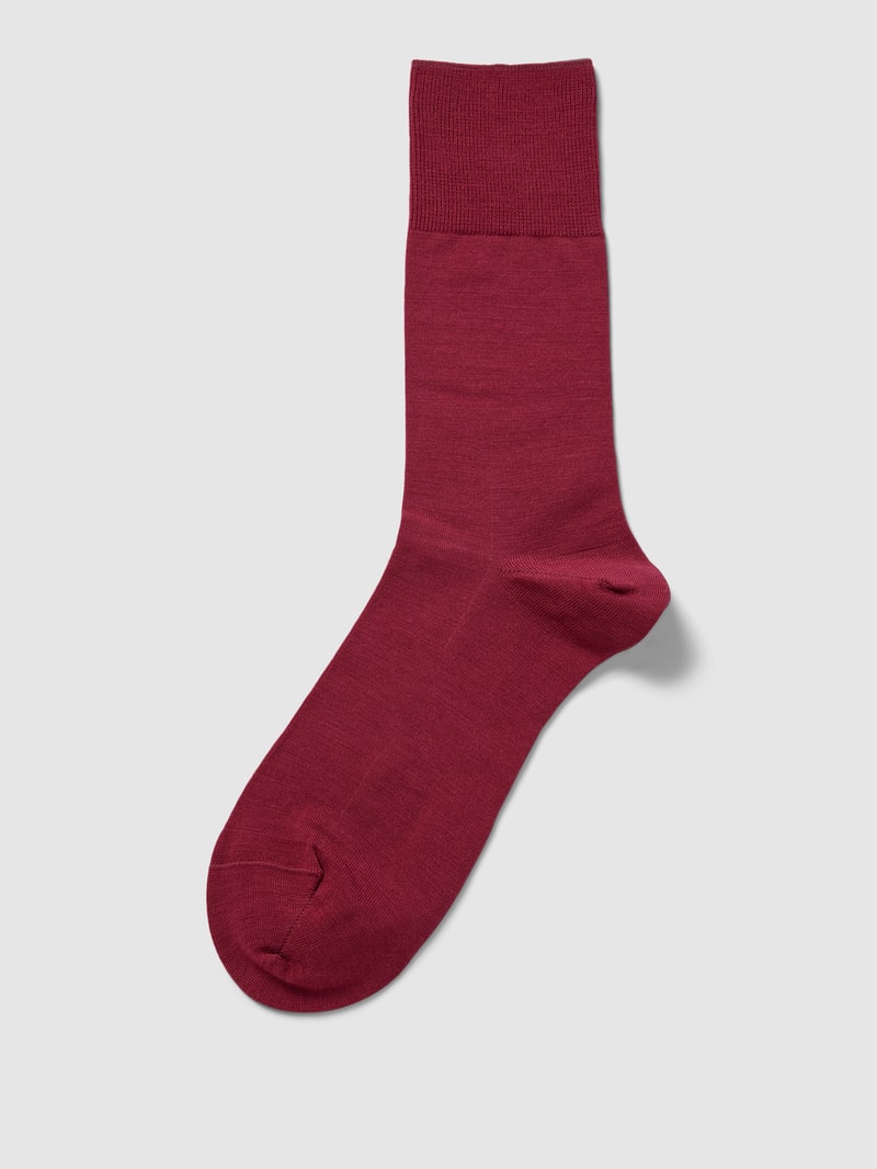 Socken mit elastischem Rippenbündchen Modell 'AIRPORT' in pflaume