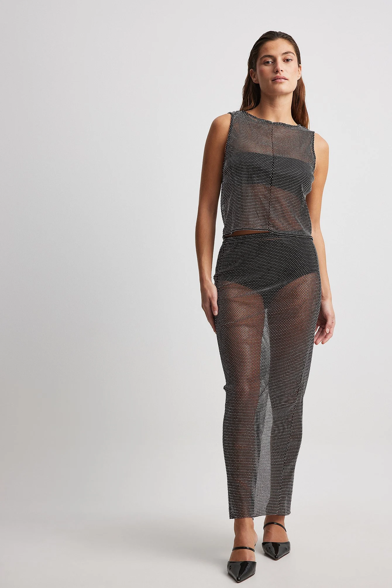 Crop-Top mit Strass