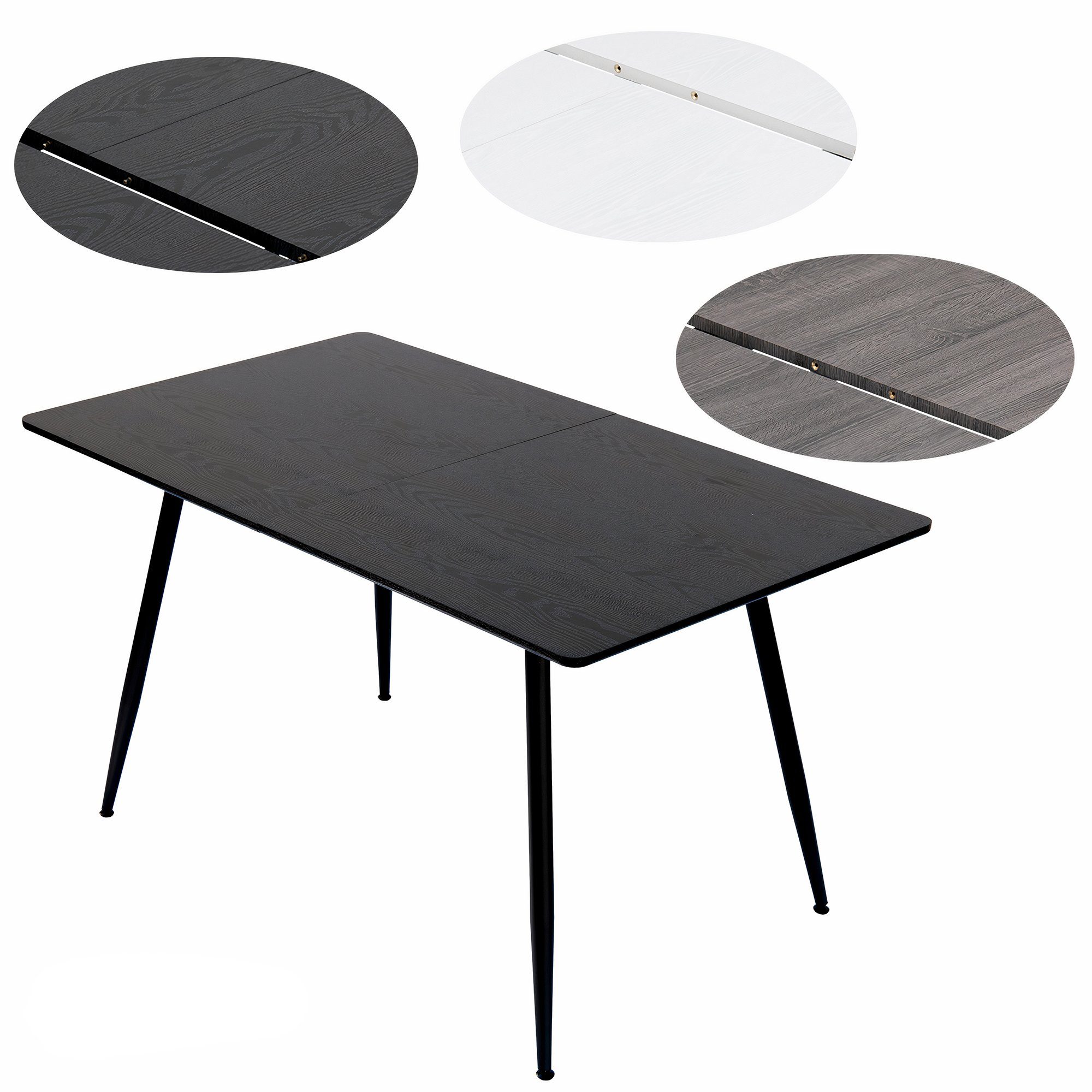 TRISENS Esstisch Mateo, Esstisch ausziehbar 140-180x80cm 6-10 Personen Küchentisch Holz Optik