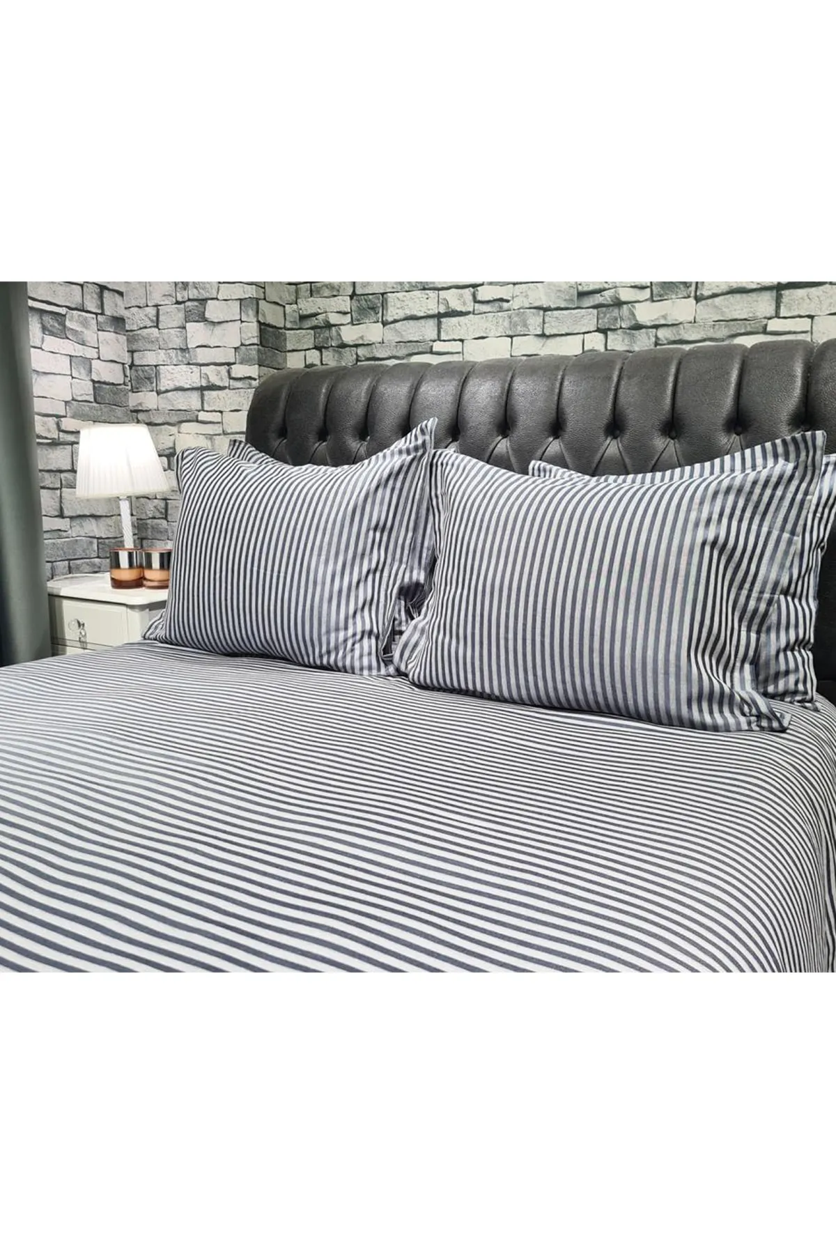 Çeyiz Diyarı  Zebra-Doppelbettbezug-Set, 6-teilig, Grau