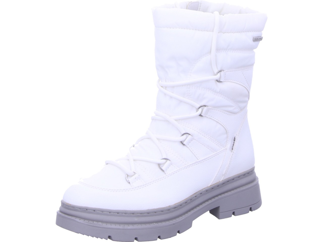 TAMARIS Schnür-Stiefeletten weiss