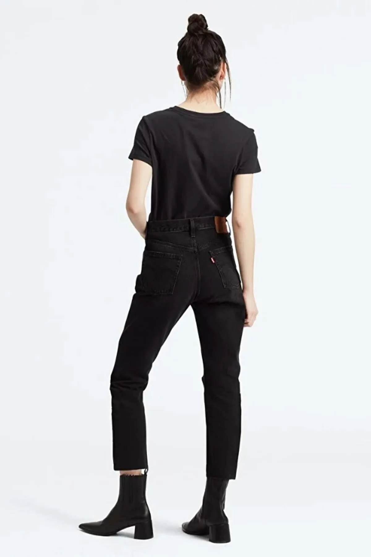 Levi&'s  501 Damen Schwarze Crop Jeans Denim Hose - 3620000850