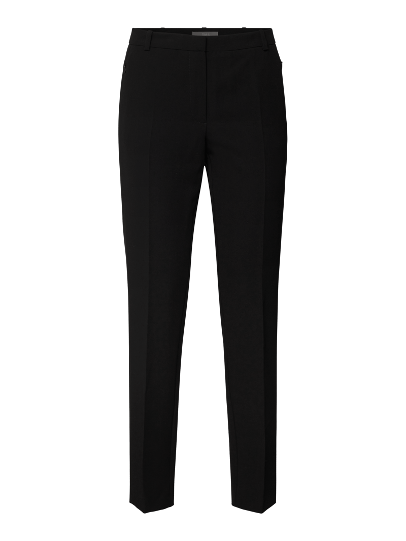 Stoffhose mit Bügelfalten in schwarz