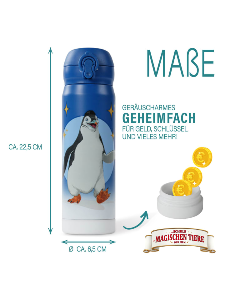 Stoneline Die Schule der Magischen Tiere Trinkflasche | 380 ml | Edelstahl in Blau günstig kaufen 380 ml