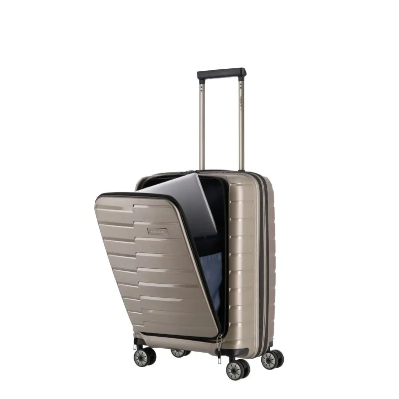 Travelite AIR BASE Trolley S m. Vortasche (4 Räder) - Champagner