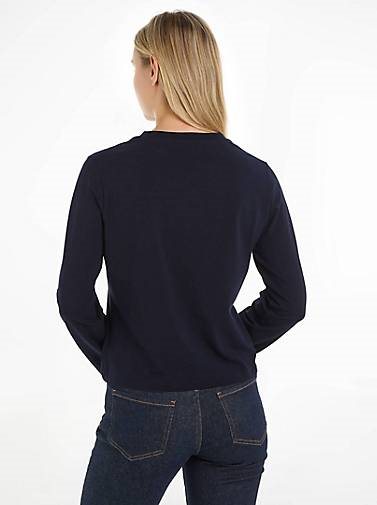 TOMMY HILFIGER Damen Langarmshirt 1985 Longsleeve mit Bio-Baumwolle