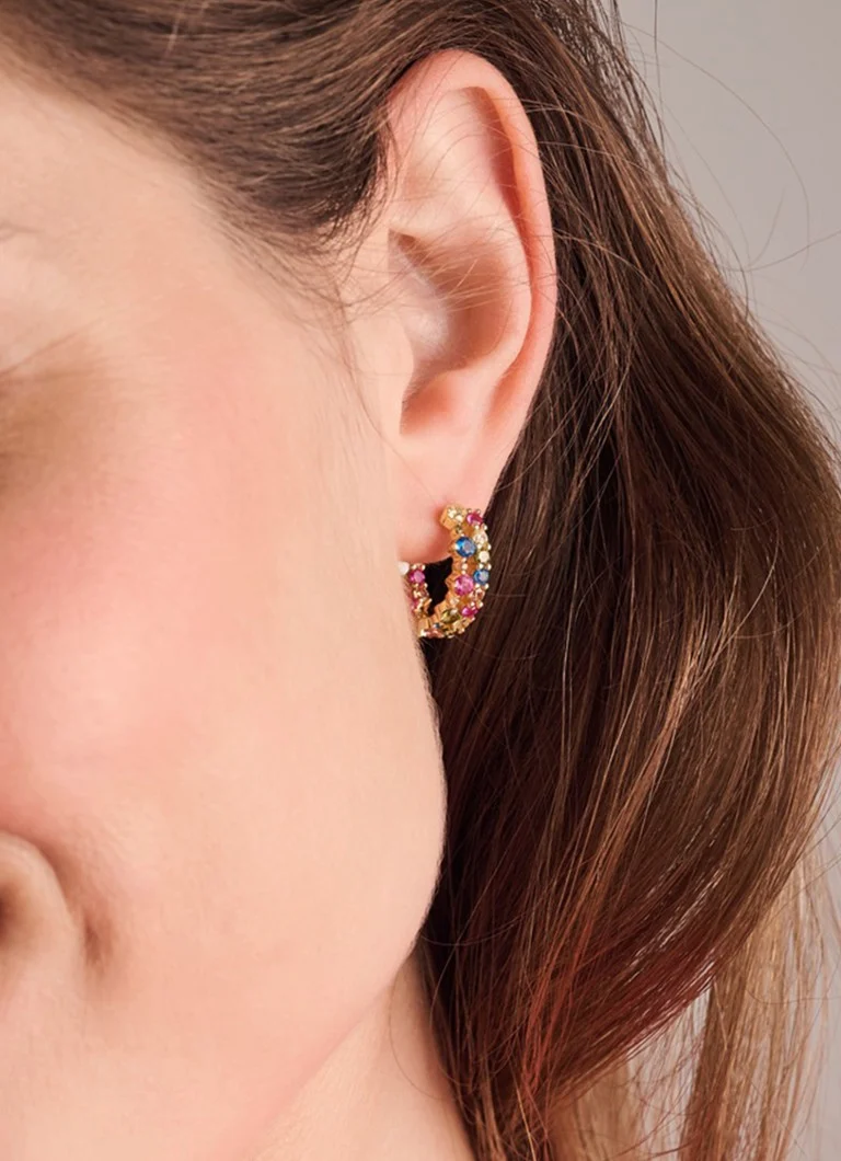 Sif Jakobs Livigno Creolo Piccolo gold-plated earrings