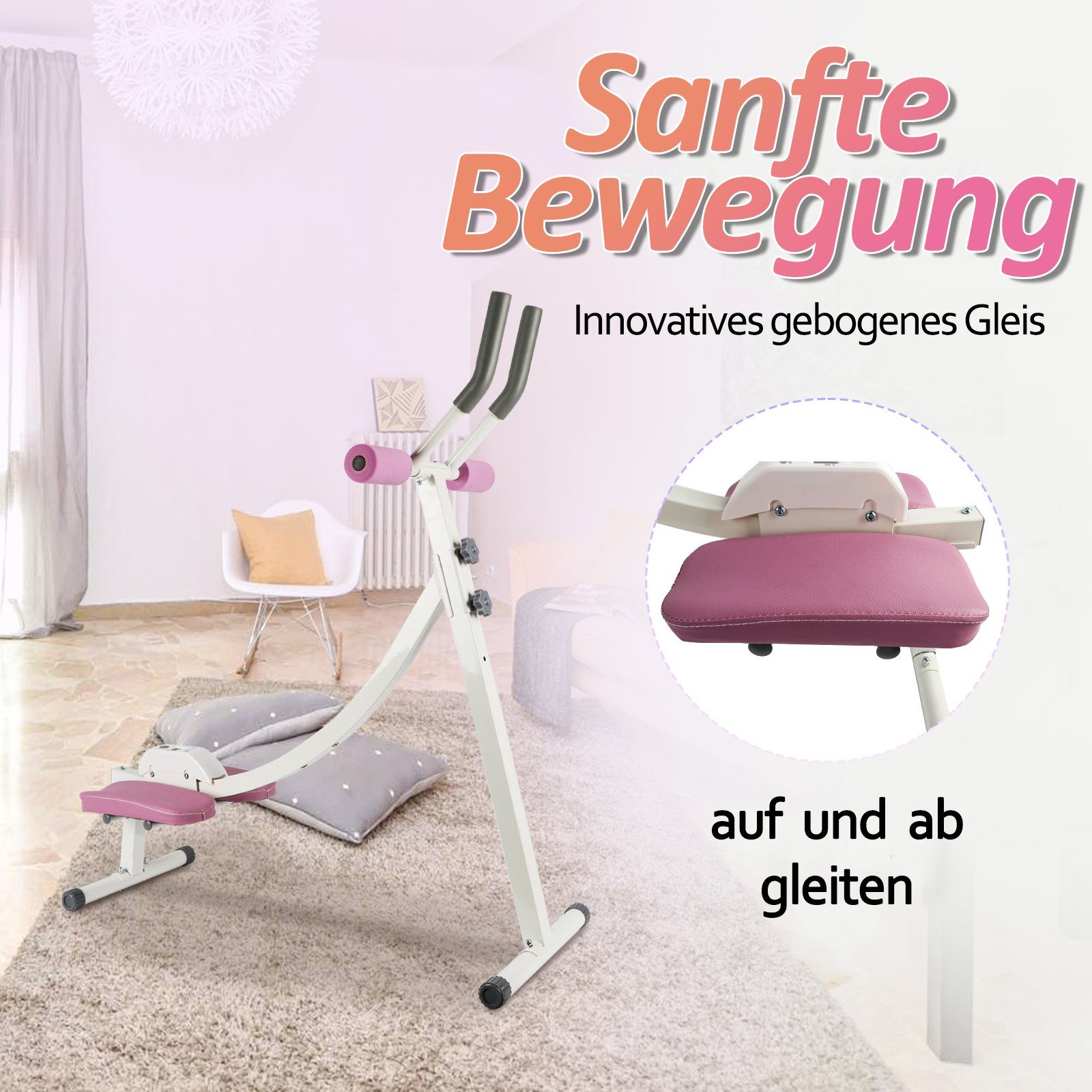 KAHOO Heimtrainer Klappbarer Fahrradtrainer mit LDC-Display, Fitnessgerät