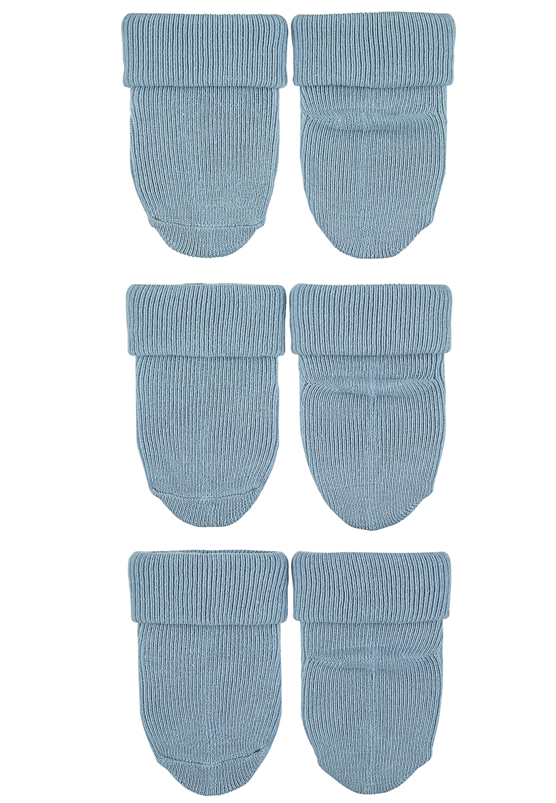 Erstlingssöckchen 3er-Pack uni mit Umschlag