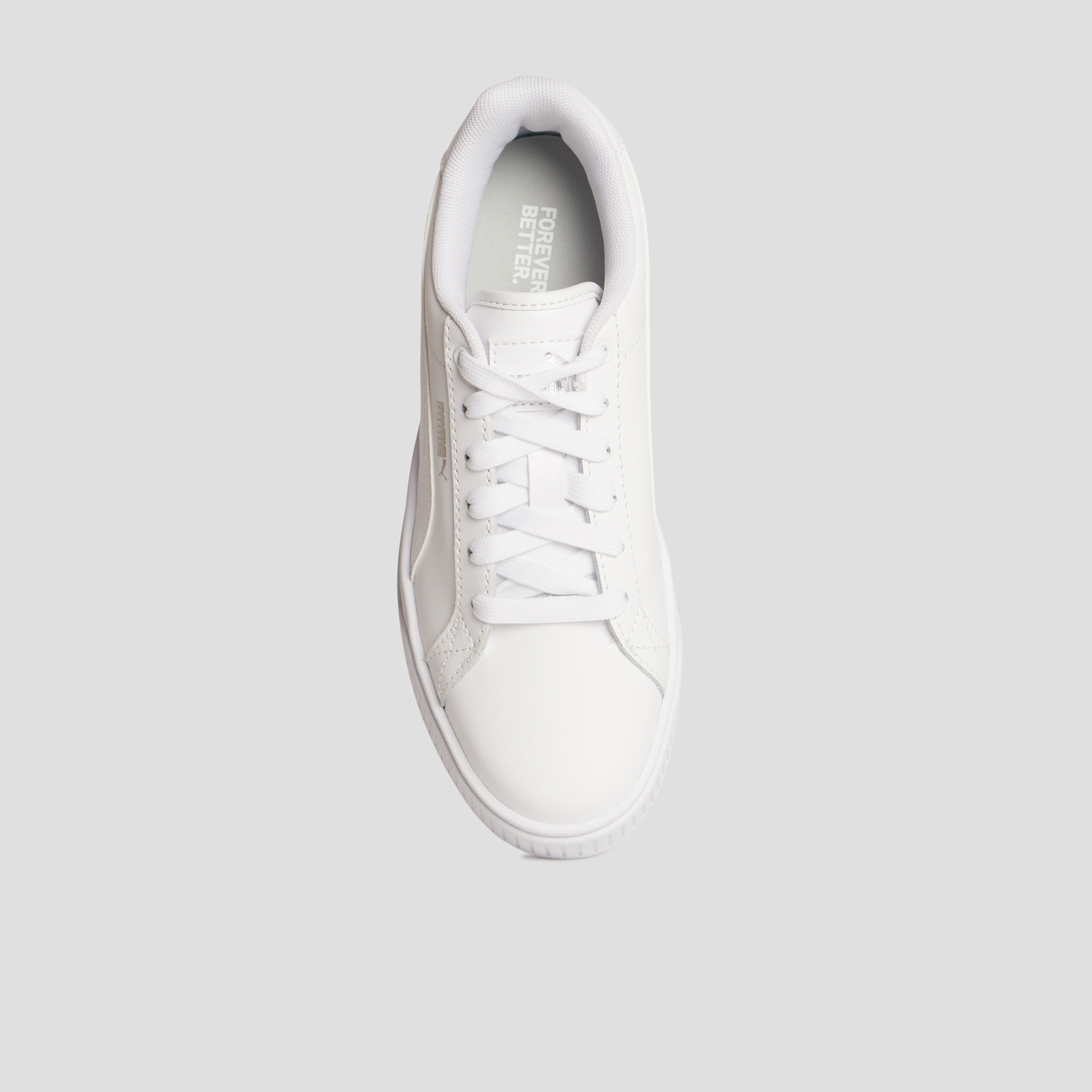 Tennis basses en cuir Puma Karmen blanc fille | La Halle
