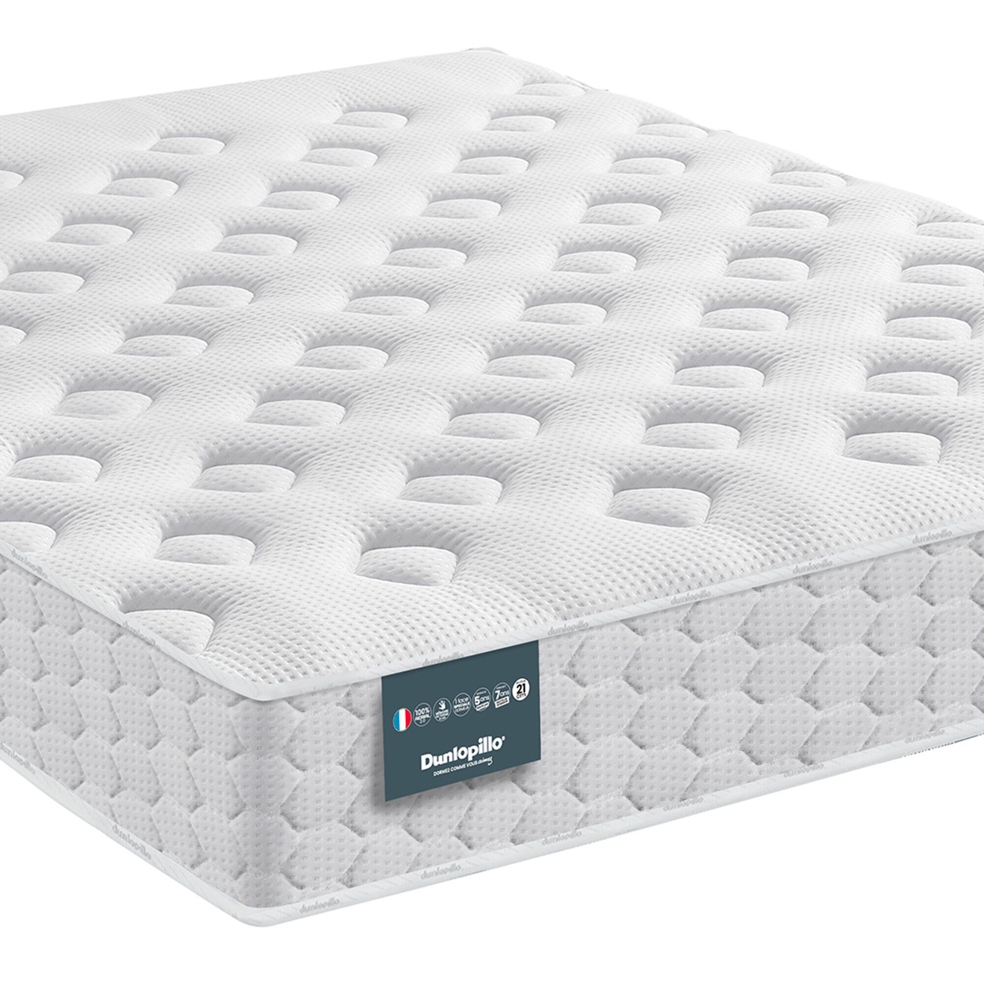 Matelas mousse Dunlopillo Aérial haut. 21 cm, confort ferme