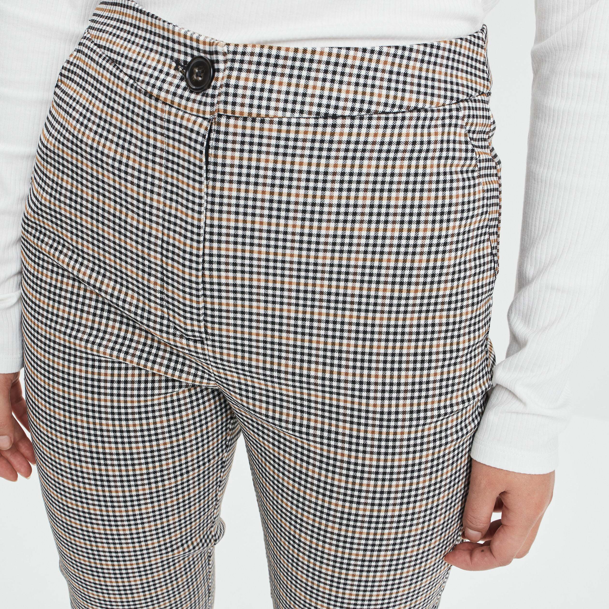 Pantalon droit taille haute jaune femme | La Halle