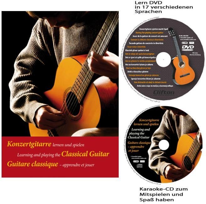 Clifton Konzertgitarre Konzertgitarren Set, Natur, Set, Komplettset