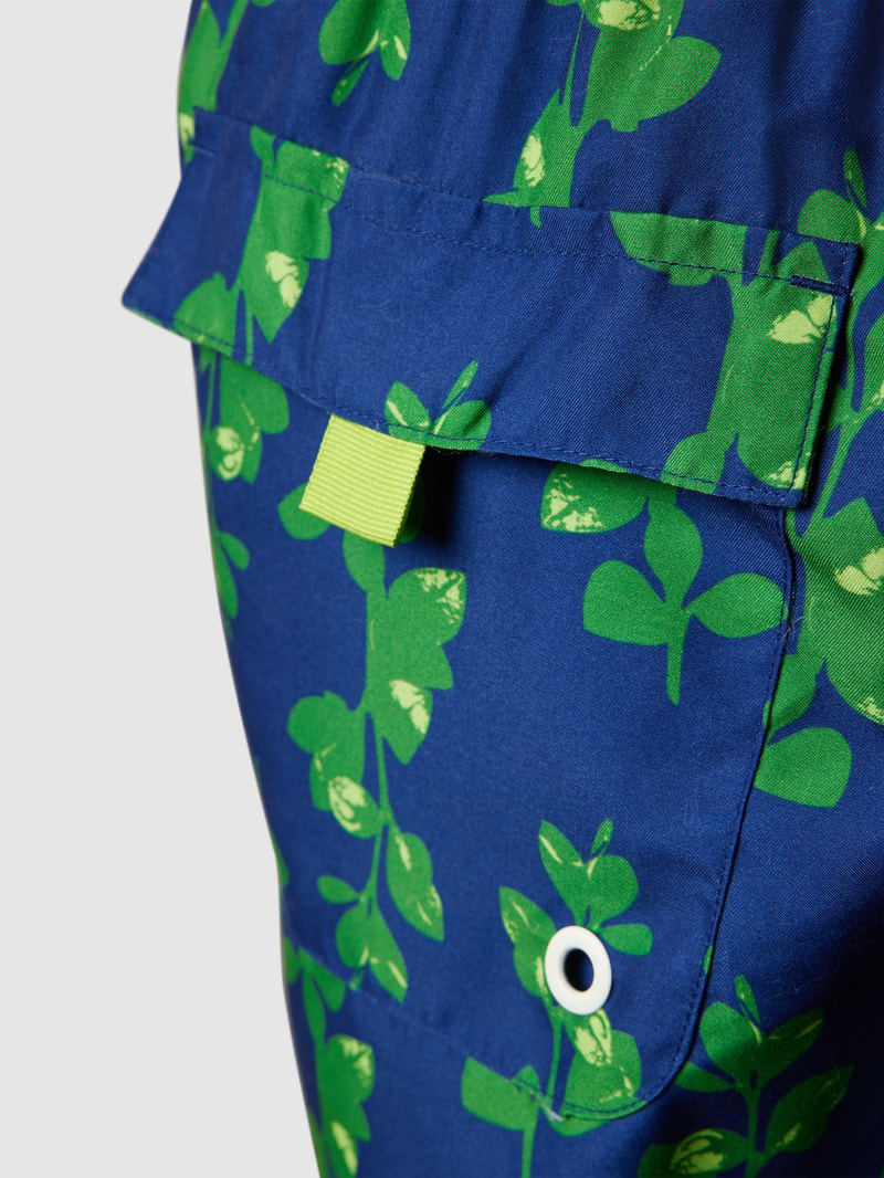 PLUS SIZE Badehose mit Allover-Muster in marineblau