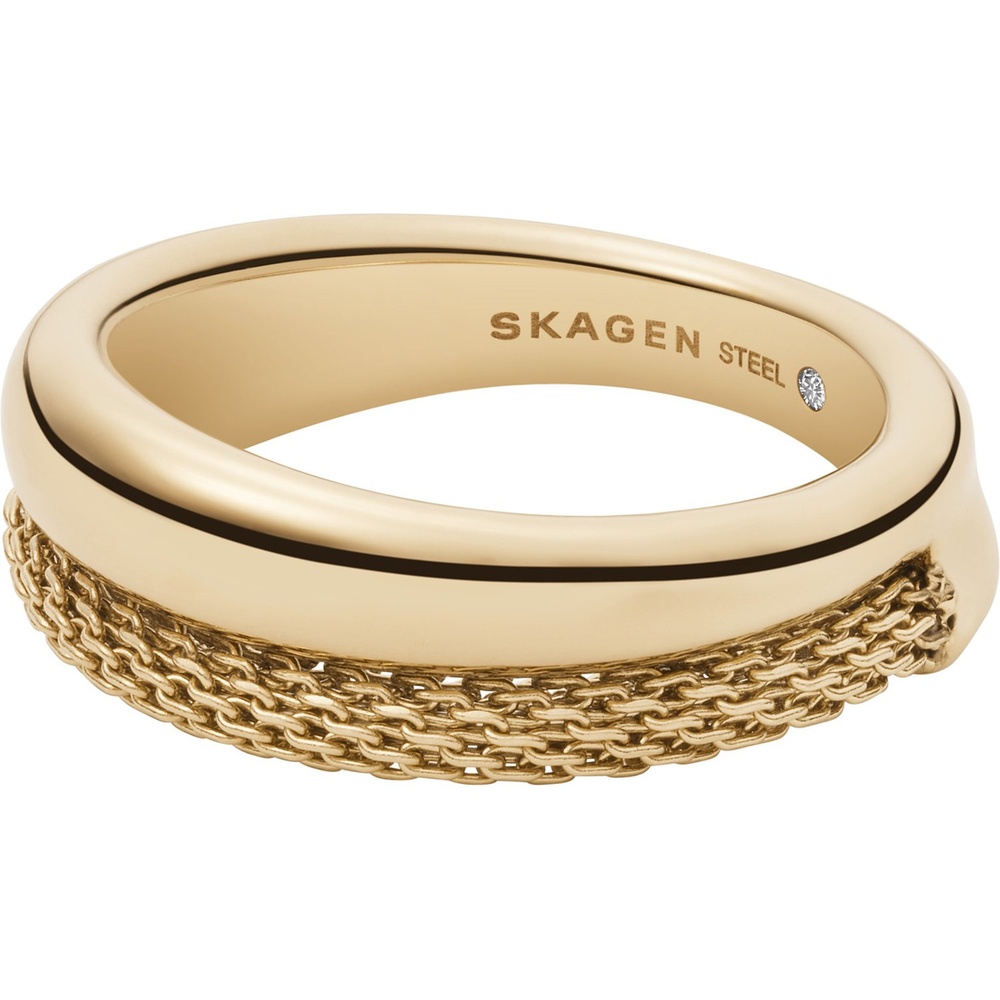 Skagen Bague pour femme Acier inoxydable or Bague