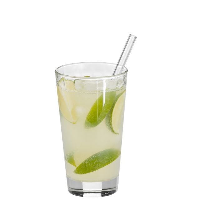 Baric Trinkhalm-Set aus Glas, 15 cm, 6-teilig plus ReinigungsbÜrste