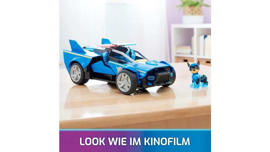 Spin Master - PAW Patrol: Der Mighty Kinofilm, Chases Deluxe Superhelden-Raketenfahrzeug