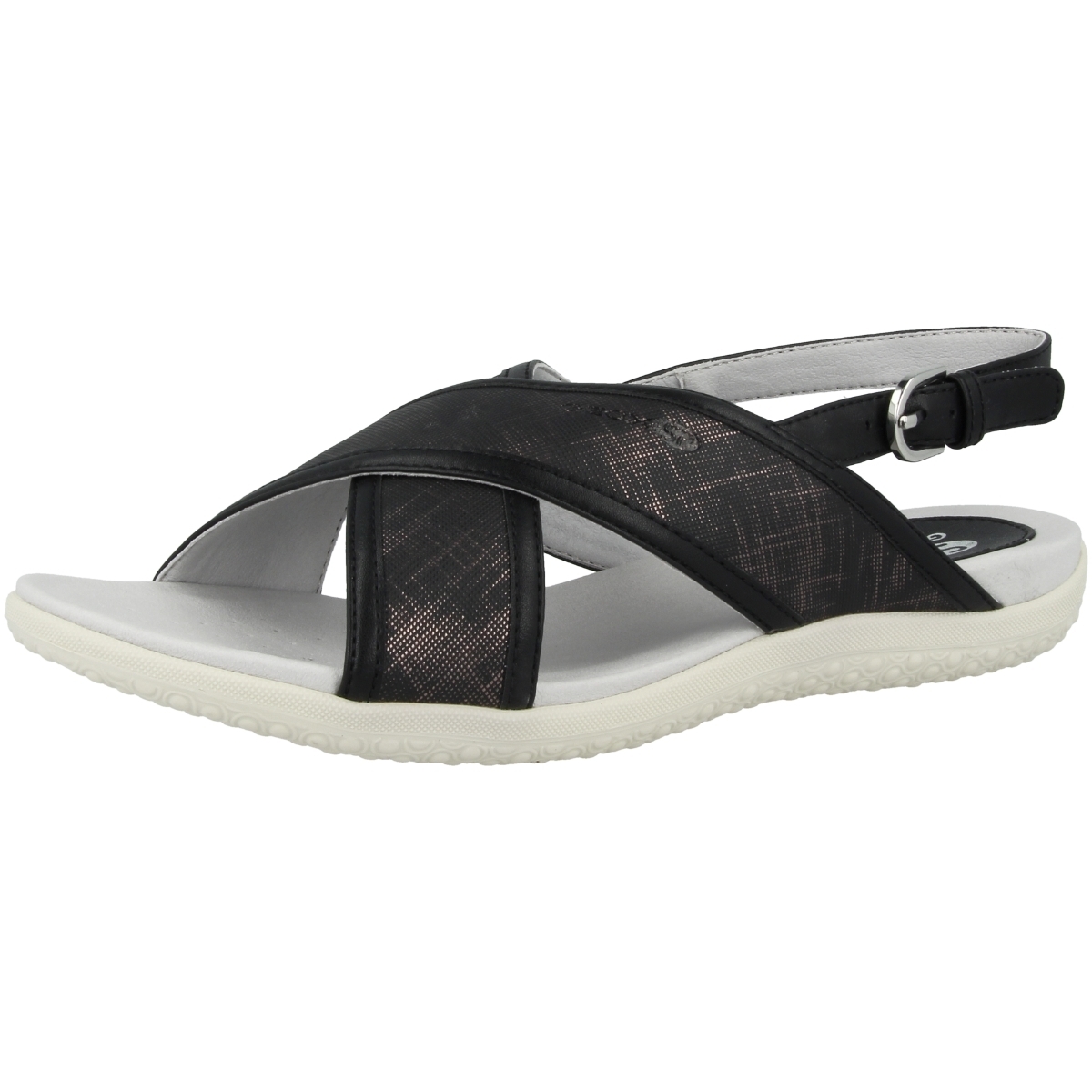 Geox D Sand Sandale schwarz