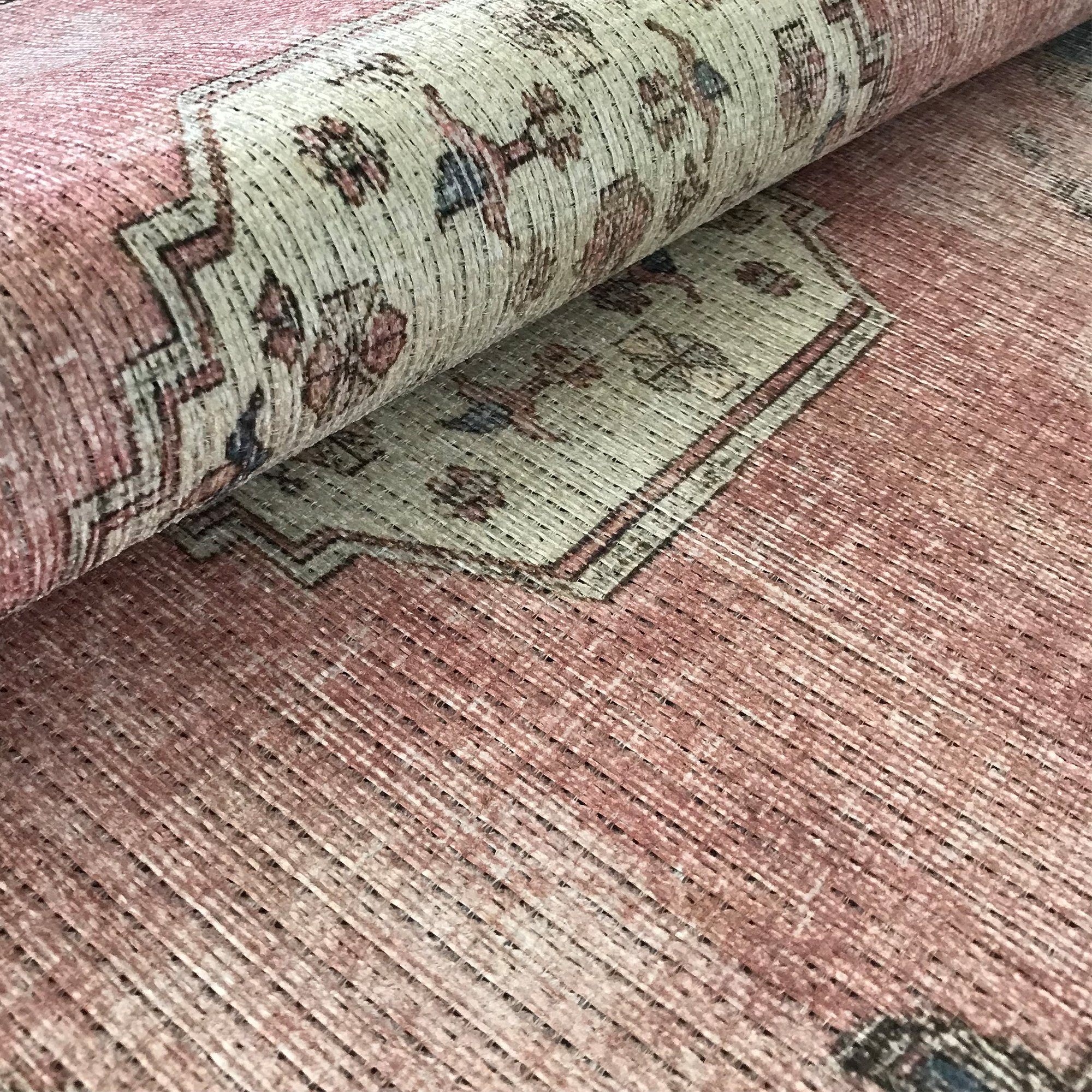 Teppich Zen Vintage Wohnzimmer Teppich im Modernen Used Look 120 cm rund, the carpet, Rund
