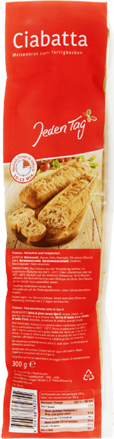 Jeden Tag Ciabatta zum Aufbacken