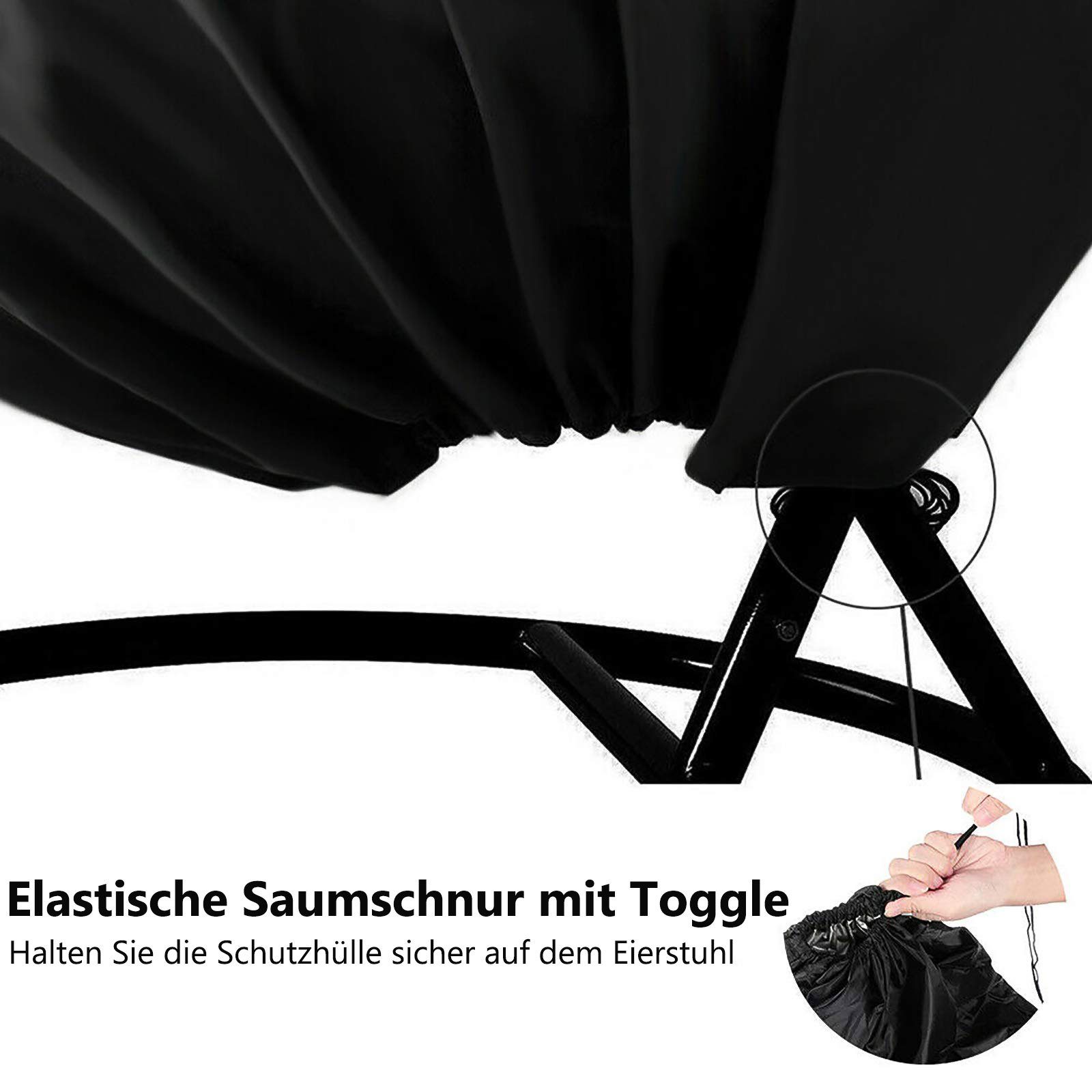 Rosnek Gartenmöbel-Schutzhülle Regenfest und staubdicht,für Garten Hängesessel Schaukel, B×L:115×190cm