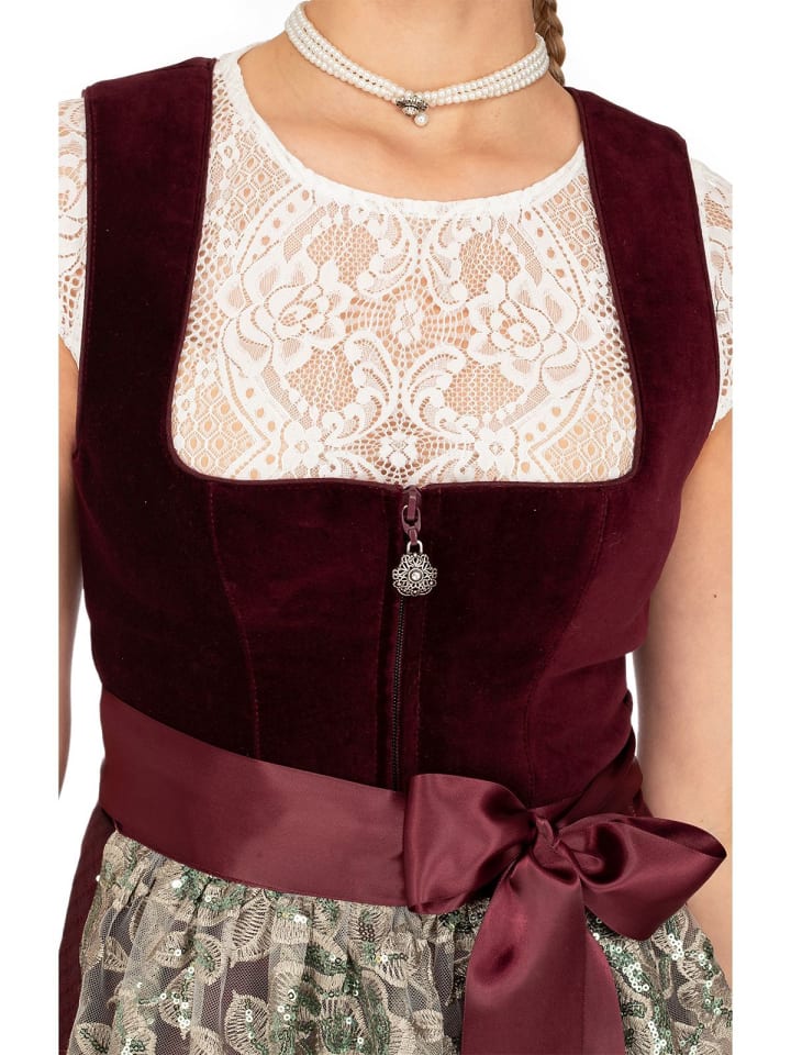 MarJo Mini Dirndl VEITSBRONN in weinrot günstig kaufen
