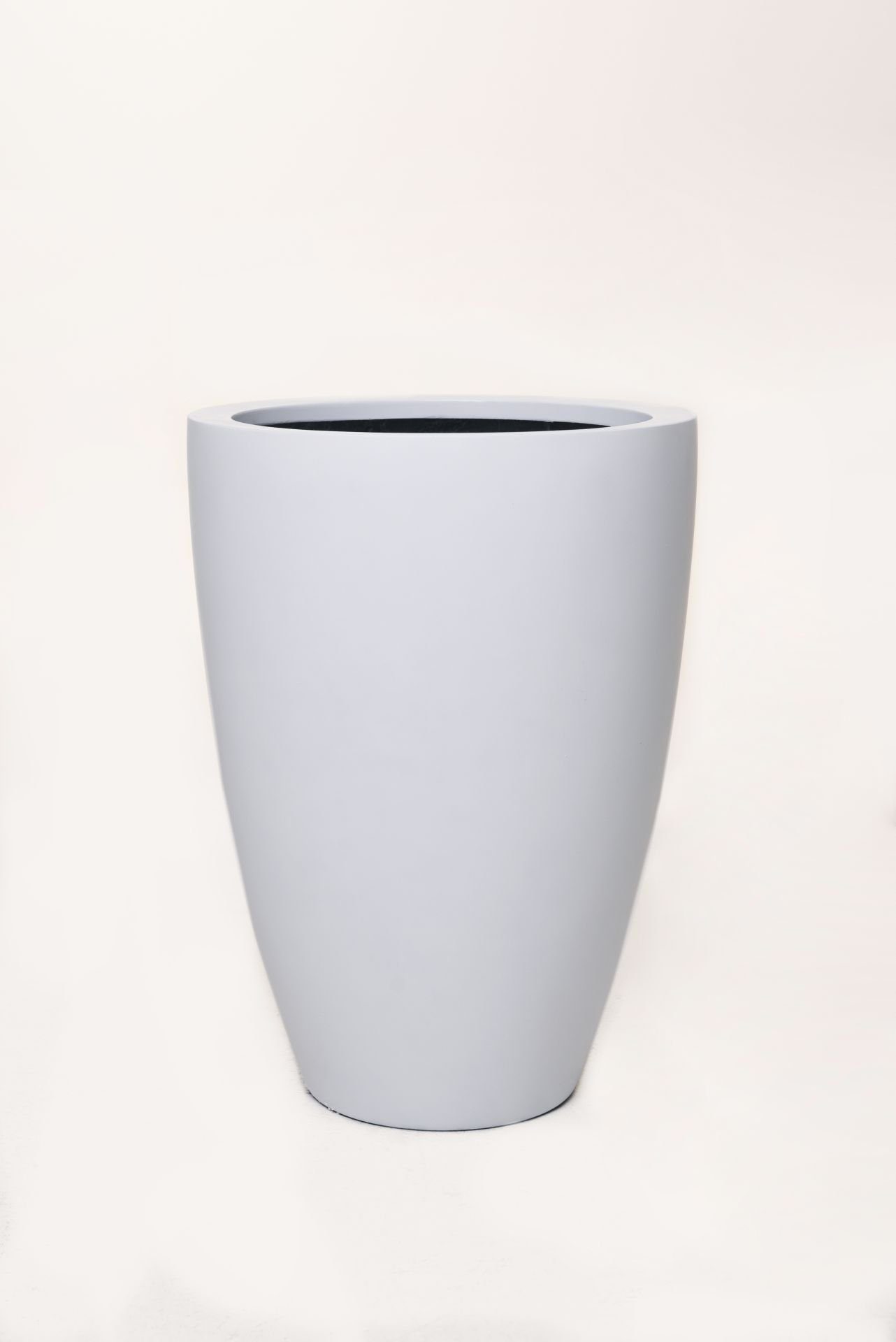 VIVANNO Pflanzkübel Pflanzkübel Pflanzgefäß Blumenkübel Fiberglas OPALA weiß matt - 40x55